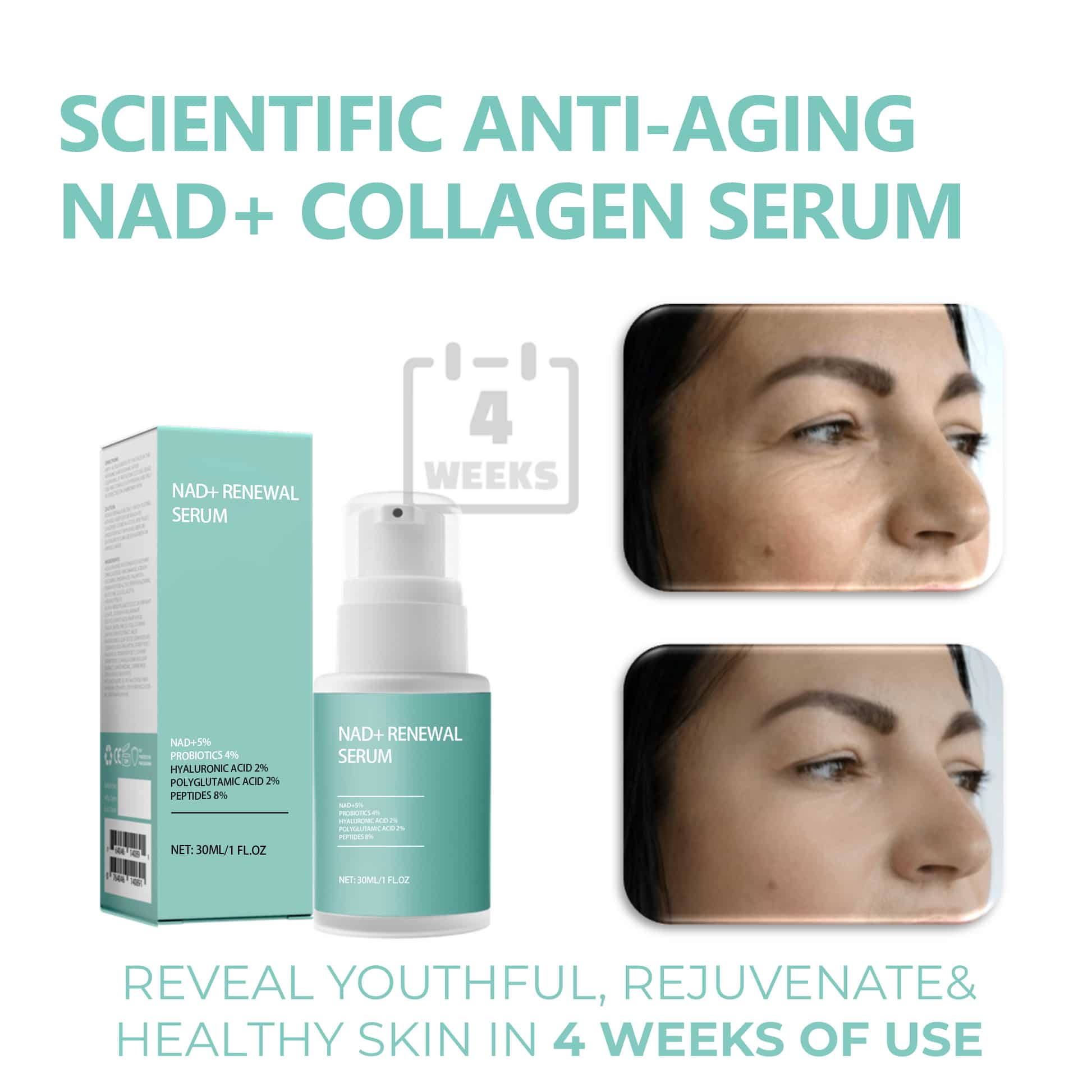 private label nad+ renewal facial serum
